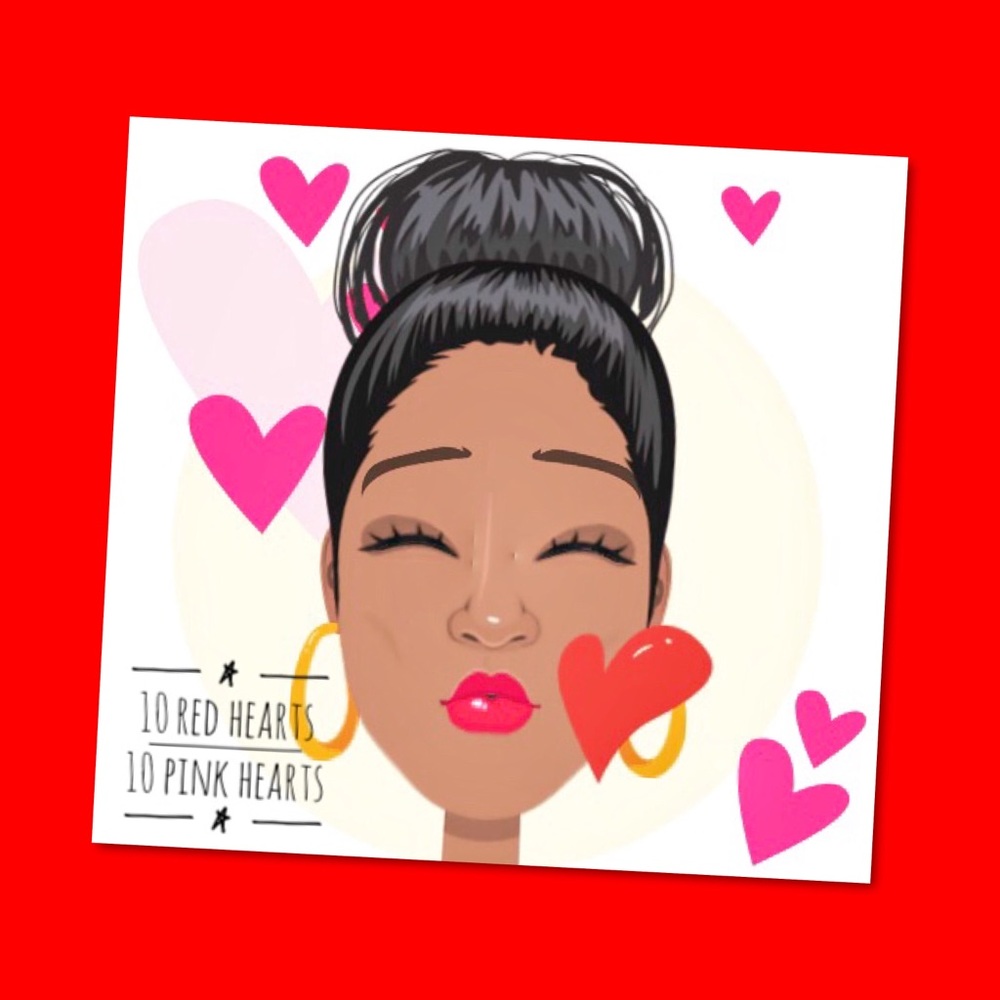 20 Hand Crafted Crocheted Hearts Pink Red